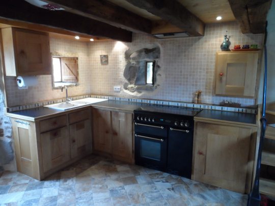 Kitchen in converted French barn